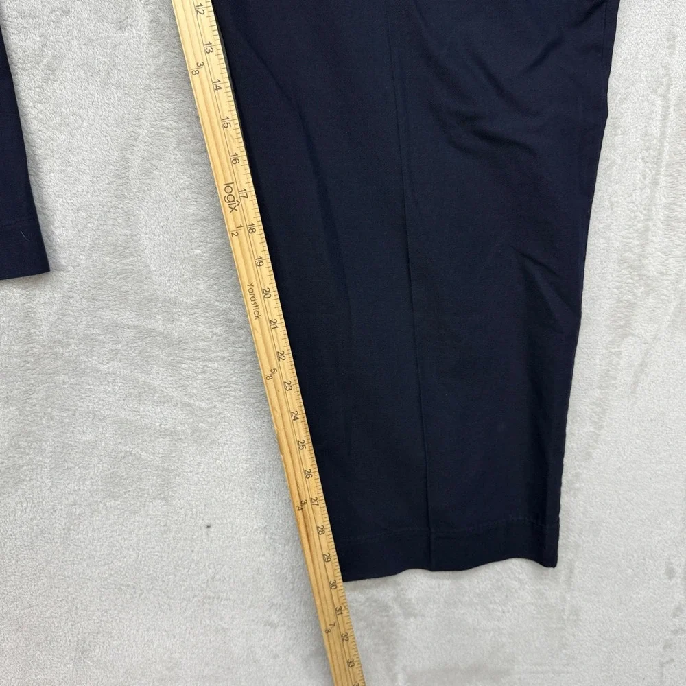 VTG Polo Ralph Lauren Chino Pants Mens 42x30 Navy Blue Double Pleated Cotton USA